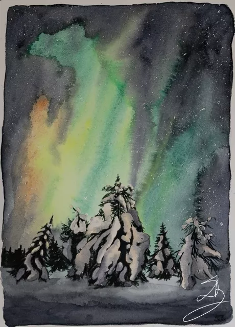 Forêt boréale — peinture