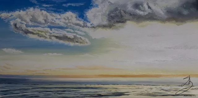 Lumières sur l'océan — peinture