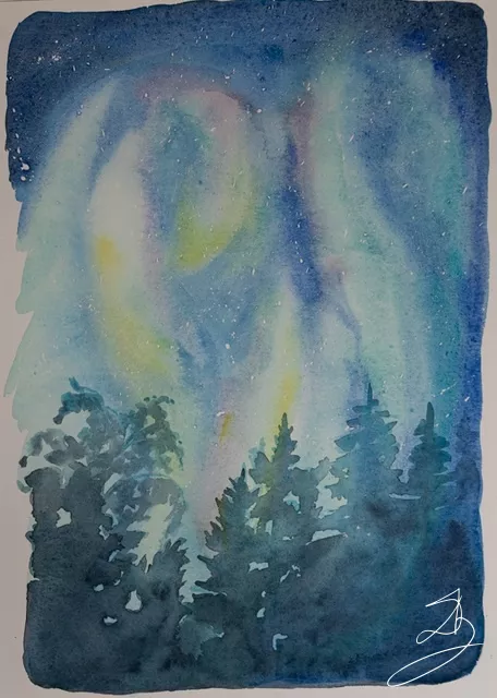 Ondulations célestes — peinture